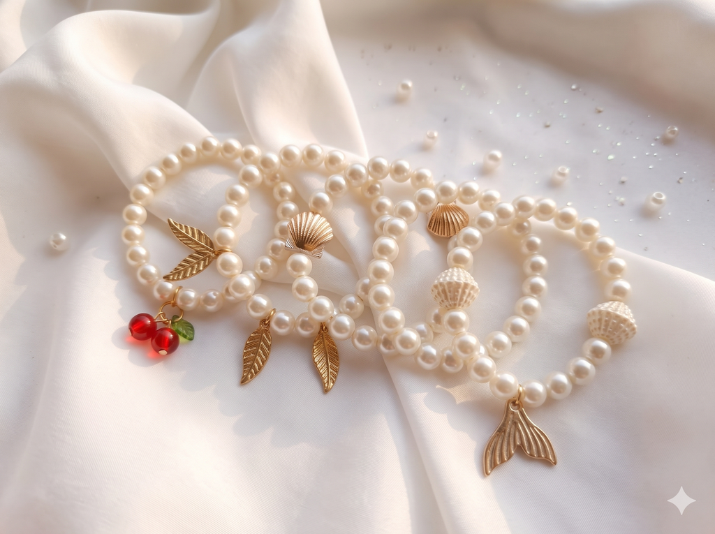 The Premium Ocean Aura Pearl Bracelet (5-Piece Collection)