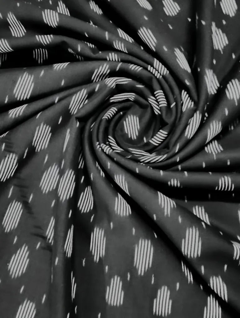 Women Ikat dress fabric (black)